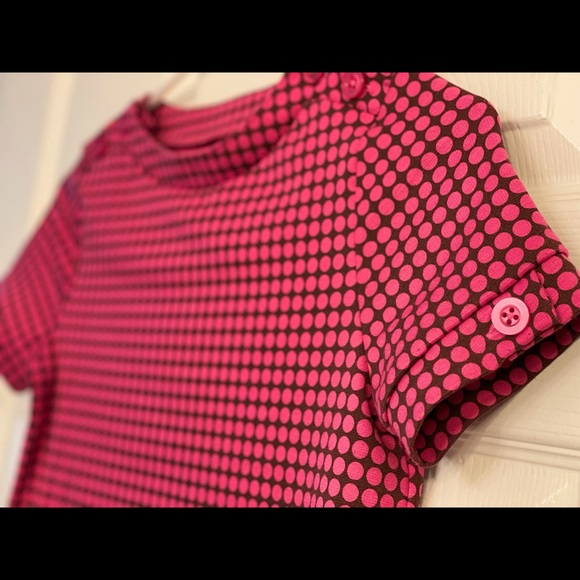 Super cute Pink with Brown polka dots J. Khaki dress - Picture 3 of 4